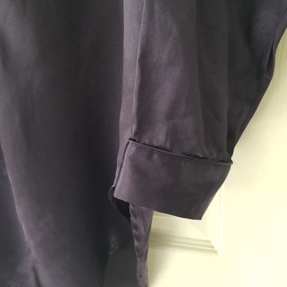 Victorias Secret Purple Satin Night Shirt Gold Label Monogram Vintage Womens P/S - Picture 7 of 7